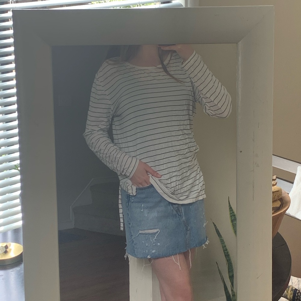 Nordstrom long sleeved oversized striped T shirt